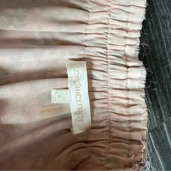 LoveShackFancy Silk Pomegranate Floral Metallic Skirt - Picture 7 of 14